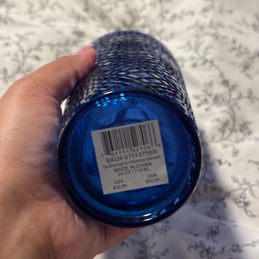 NWT Starbucks Mosaic Winter Blue Tumbler LIMITED EDITION CHRISTMAS - Picture 3 of 3